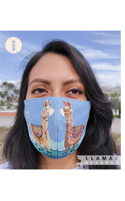 Imagen de "LLAMAS" Mascarilla unisex