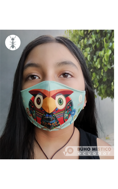 Imagen de "BÚHO MÍSTICO" Mascarilla-niños-unisex