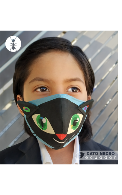 Imagen de "GATO NEGRO" Mascarilla-niños-unisex